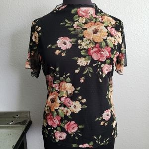 Dolls Kill sheer floral shirt